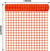 Olmecs Safety Mesh 20 / 50 Meter | Heavy Duty Fencing Barrier Mesh - Orange | Plastic Construction Barrier Netting for Building Site